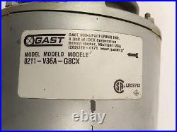 0211-v36a-g8cx Gast Vacuum Pump 0211-v36a-g8cx 1/6 HP 1725 RPM 110 Volts 1 Phase