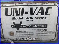 10 HP United Vacuum Uni-vac Uv400 Series Industrial Vacuum Pump 300 Cfm
