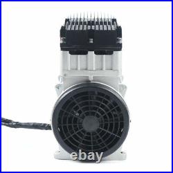 110V Silent Air Pump Compressor Head Small Air Mute Vacuum Pump Oil-free USED