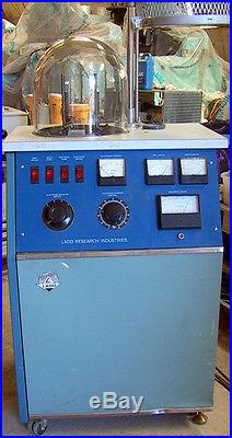12 Ladd Research Vacuum Evaporator Bell Jar Unit M/N30000 2 elements & pumps