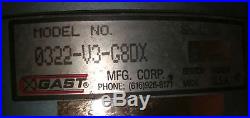 1 Used Gast 0322-v3-g8dx Rotary Vane Vacuum Pump Make Offer