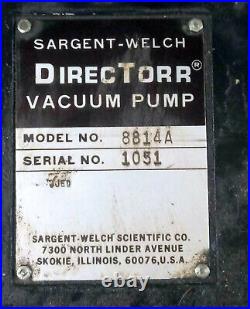 1 Used Sargent-welch 8814a Directorr Vacuum Pump Make Offer