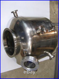20 DIAMETER STAINLESS STEEL HIGH VACUUM CHAMBER With VIEWPORT, NO LEAKS