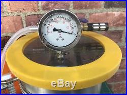 2 Gallon Vacuum Chamber and 2.5CFM Single Stage Pump Degassing Silicone Kit