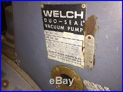 2 Welch Duo-Seal 3HP, 230/460V 3PH Vacuum Pumps Model 1398