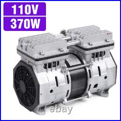 370W Industrial Vacuum Oilless Piston Compressor Pump Double Cylinder 8 Bar NEW