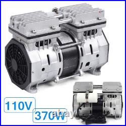 370W Industrial Vacuum Oilless Piston Compressor Pump Double Cylinder 8 Bar NEW