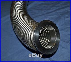 48 High Vacuum SS ISO KF50 Bellows Flexible Pipe Vacuum Corrugated Hose 1220mm