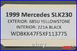 97-04 Mercedes R170 SLK230 SLK320 Central Door Locking Vacuum Pump OEM