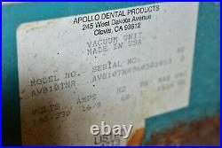 Adp Apollo Avb10Tnr Dental Dual Vacuum Pump System Operatory Suction Unit