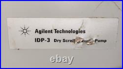 Agilent Technologies IDP-3 Dry Scroll Vacuum Pump / Check Photos Has Crack on it