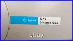 Agilent Technologies IDP-3 Dry Scroll Vacuum Pump / Check Photos Has Crack on it