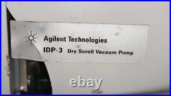 Agilent Technologies IDP-3 Dry Scroll Vacuum Pump / Check Photos Has Crack on it