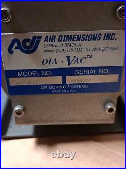 Air Dimensions Dia-Vac 0131OTC Vacuum Pump Sigel Phase GE Electric Motor
