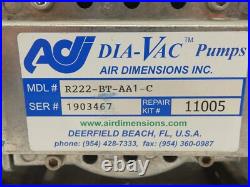 Air Dimensions R222-BT-AA1-C Diaphragm Vacuum Pump Dia-Vac