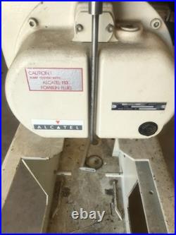 Alcatel Vacuum Pump RSV300B With Leroy Somer 3 Phase Motor On Cart
