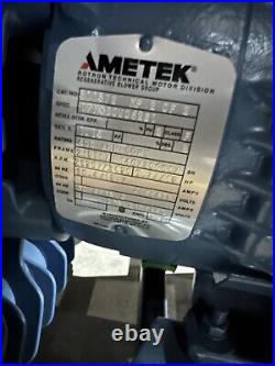 Ametek DR909BE72MW P/N 081737 Vacuum Pump Max In H20 100suction or 120PSI @ 40