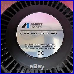 Anest Iwata ISP-500B Oil free Dry Scroll Vacuum Pump With Low Hours + Warranty