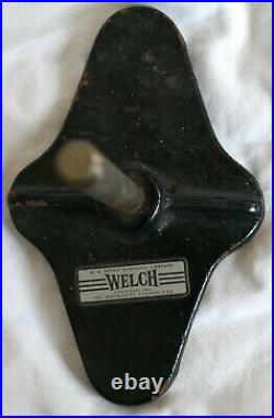 Antique Welch Scientific Laboratory Vacuum Pump & Cast Iron Bell Jar Base