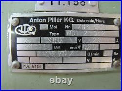 Anton Piller 552179 Vacuum Pump 353 Cfm @ 3 Psi 15hp 15 HP 3ph 460v 460 V Volt