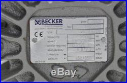BECKER OIL LESS VACUUM PUMP D-42279, VT3.6/08, 230V, 300W, 7.2m³/h, Good Working