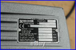 BECKER VT 4.40 pompe vide Vacuum pump pumpe palettes vane sèche Oil Free