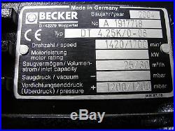 Becker DT 4.25 K / 0-06 Drehschieber Vakuumpumpe 25/30m³/h Vacuum pump 1200 bar