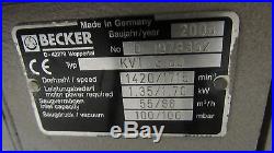 Becker Kvt 3.60 Oil Less Rotary Vane Vacuum Pump 39cfm 4hp 190/288 330/500v 3ph