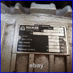 Becker VT 3.40 Industrial Vacuum Pump, TESTED with Warrantee