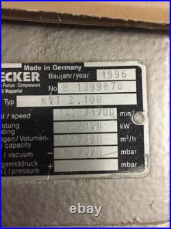 Becker vacuum pump KVT 2.100 rebuilt