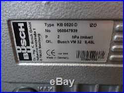 Busch R5 Rotary Vane Vacuum Pump R 5 KB 0020, Hanning 220/240V 50hz 0.9KW