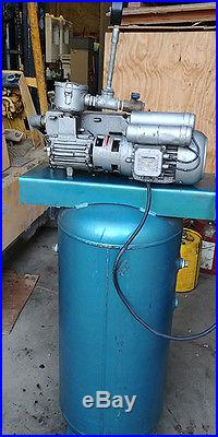 Busch Vacuum Pump Rotary Vane with Tank and Silencer Muffler 115V Mod 016-118