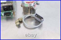 COMPLETE Varian Turbo-V 70 Vacuum Turbo Pump + Controller TV60 (220 VAC) + Cord