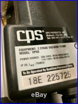 CPS Pro-Set VP6D 6CFM Dual Voltage 2 Stage Vacuum Pump