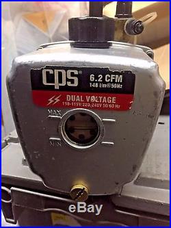 CPS VP6D 6.2 CFM 6.2CFM Single-Stage Dual-Voltage Vacuum Pump