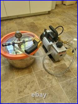 CPS Vaccum Pump 4cfm With Vac Chamber And Digital Thermometer