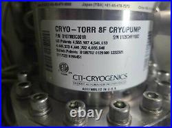 CTI-Cryogenics 8107803G001R Cryo-Torr 8F Cryopump High Vacuum Pump