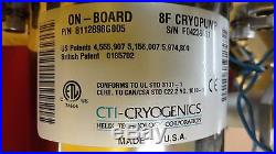 CTI-Cryogenics 8112898G005 8F Cryopump On-Board 8112582G001 MRC Eclipse Used