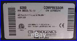 CTI Cryogenics 8200 High Vacuum Pump Compressor 2.0KWith400 PSIG (3848)