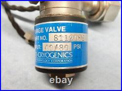 CTI Cryogenics On Board Purge Valve 8112095 Clean 40 80 PSI For OB Cryo Pumps