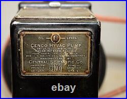 Cenco Hyvak vacuum pump Central Scientific collectible vintage laboratory tool