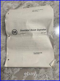 Consolidated Vacuum Corp. Diffusion Pump Type MCF-61c / Ser. No 4014 / 2-20-68