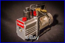 Dayton Vacuum Pump and Auto AC Manifold Gauge Set Looks Brand New! Do it RIGHT