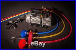 Dayton Vacuum Pump and Auto AC Manifold Gauge Set Looks Brand New! Do it RIGHT