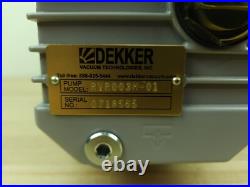 Dekker Rotary Vane 0.5HP/3CFM Vacuum Pump Model RVR003M-01