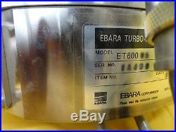 Ebara ET600WS Turbo-Molecular Pump Used Tested Working