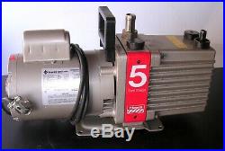 Edwards 5 E2M5 Rotary Vane Two Stage Vacuum Pump TESTED TO 5 micron 120v 6.9cfm