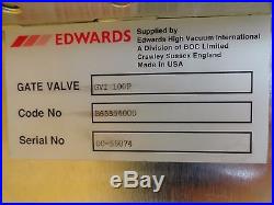 Edwards B65354000 Pneumatic Operation Gate Valve GVI 100P ISO100 Used Working