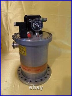 Edwards Coolstar 800 Cryogenic Vacuum Pump with gauge, gasket, and clamps