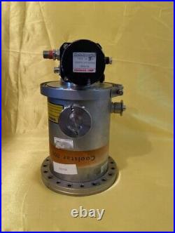 Edwards Coolstar 800 Cryogenic Vacuum Pump with gauge, gasket, and clamps